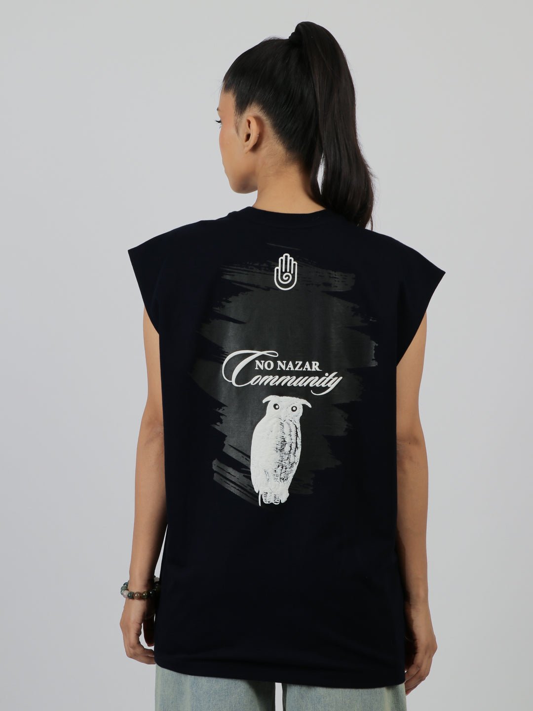 The Black Twilight Owl - Tank Top - No Nazar