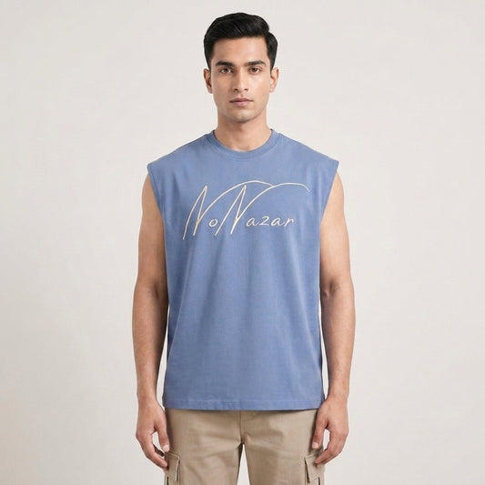The Holy Owl Tank - Frost Blue - No Nazar