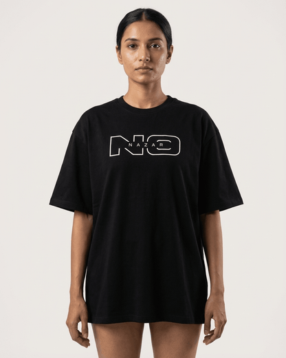 No Nazar - Essentials T-Shirt - Carbon Black - Dual Tone - No Nazar