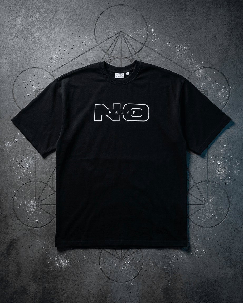 No Nazar - Essentials T-Shirt - Carbon Black - Dual Tone - No Nazar