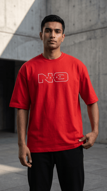 No Nazar - Essentials T-Shirt - Crimson Red - No Nazar