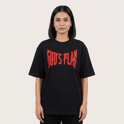 God's Plan | Waffle T-Shirt | Black