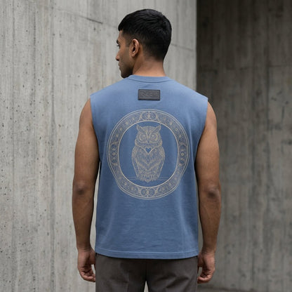 The Holy Owl Tank - Frost Blue - No Nazar