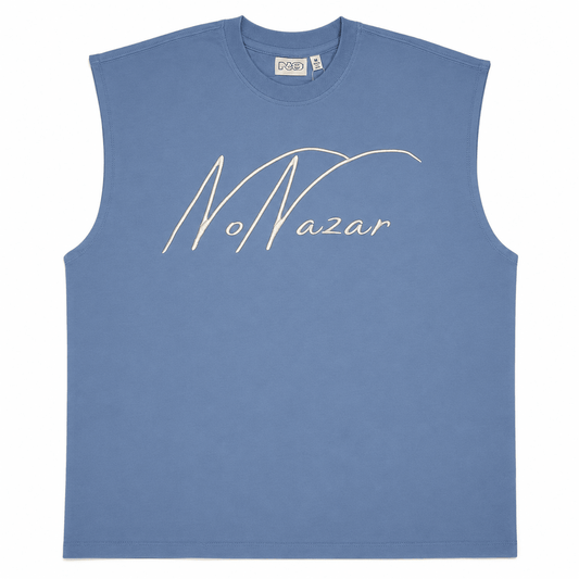 The Holy Owl Tank - Frost Blue - No Nazar