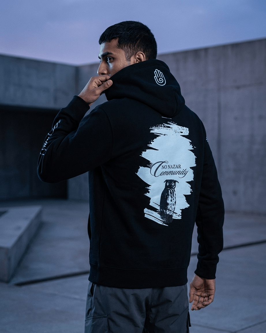 The Twilight Owl Hoodie | Black - No Nazar