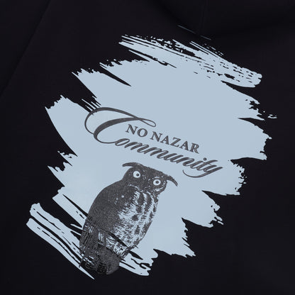The Twilight Owl Hoodie | Black - No Nazar