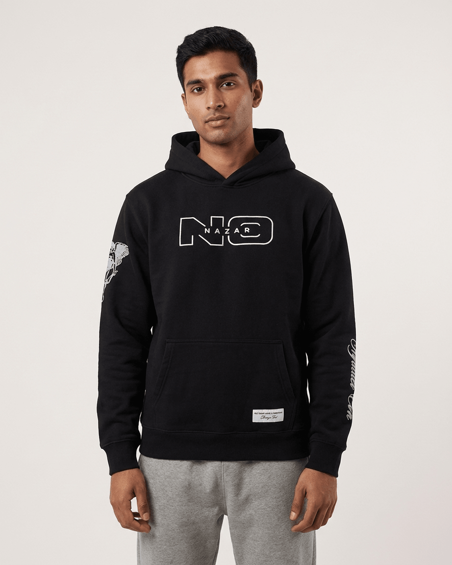 The Twilight Owl Hoodie | Black - No Nazar