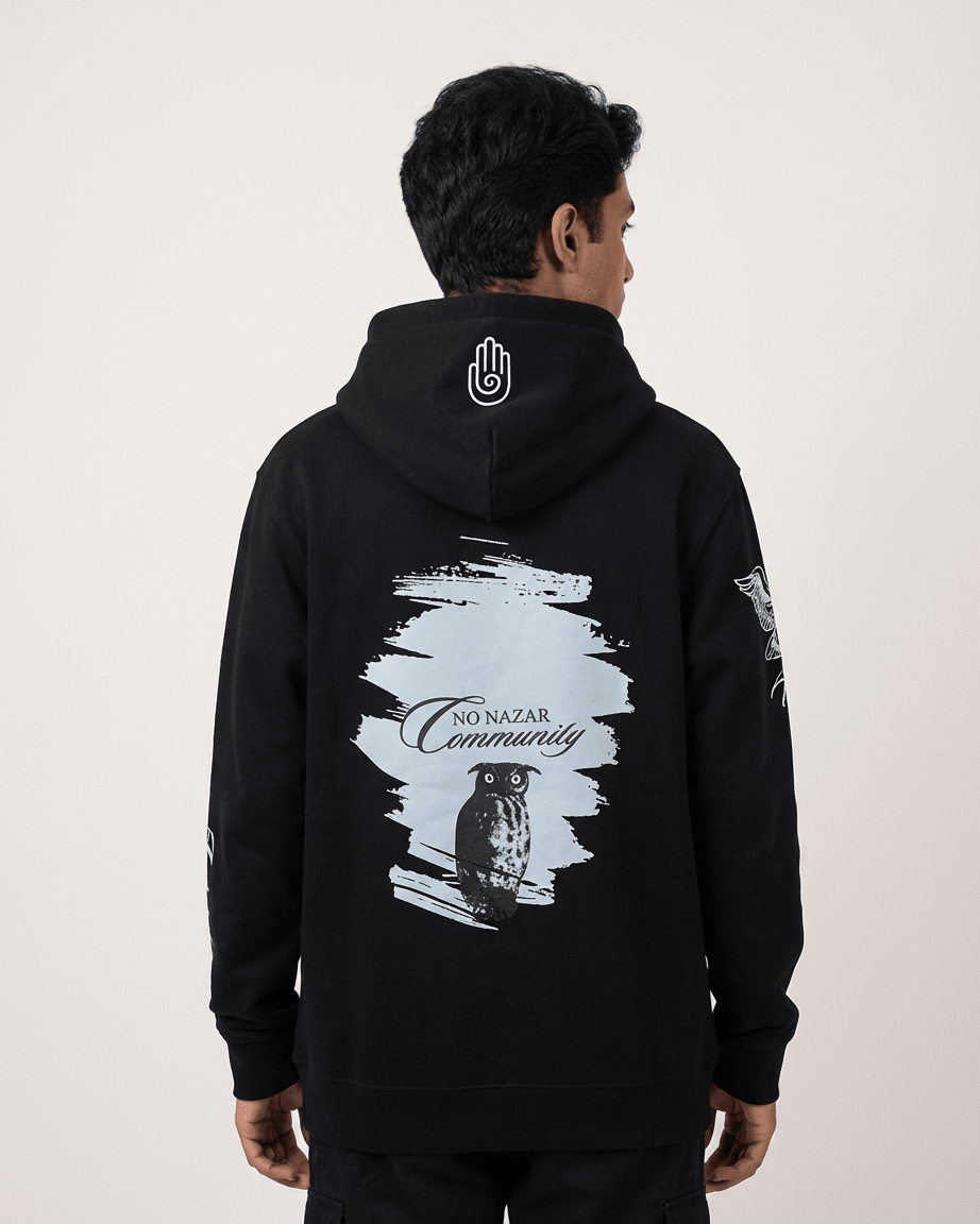 The Twilight Owl Hoodie | Black - No Nazar