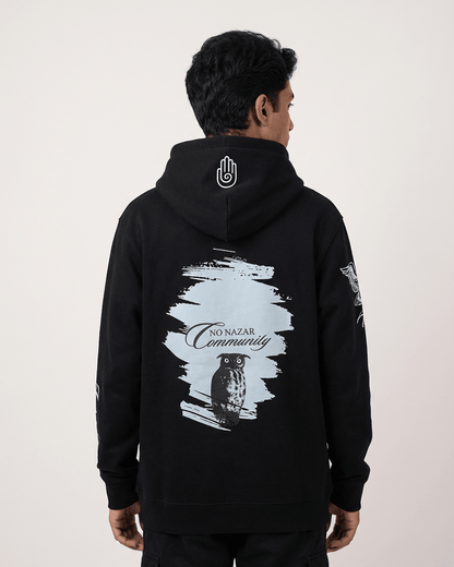 The Twilight Owl Hoodie | Black - No Nazar