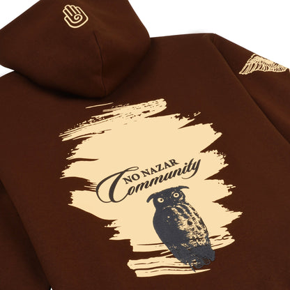 The Twilight Owl Hoodie | Mocha - No Nazar