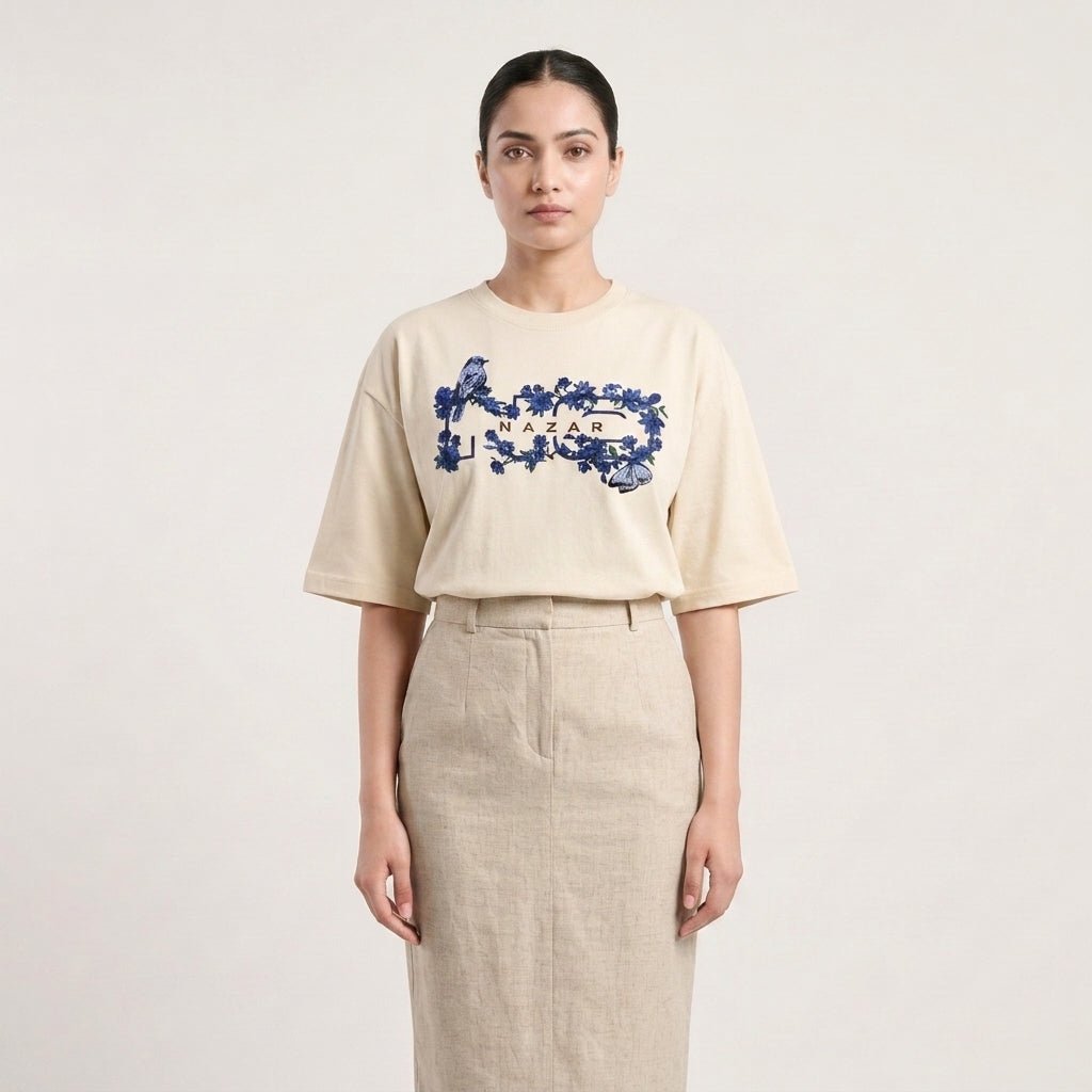 The Wild Bloom T-Shirt | Petal White - No Nazar